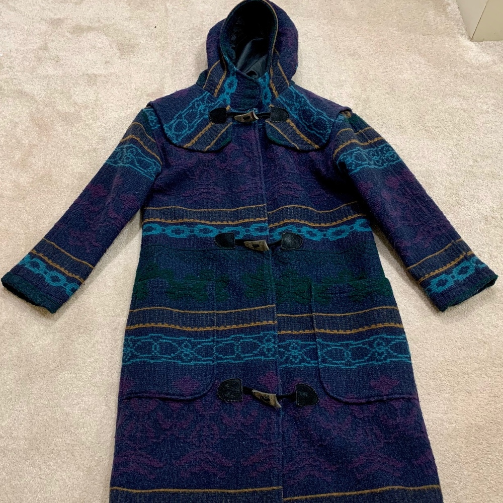 Vintage Woolrich Full-length Blanket Coat--M